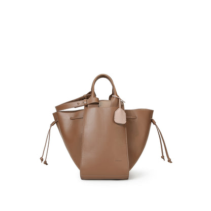 LU-II Ruched Large Top Handle Bag